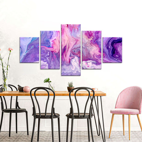 Abstract Purple and Pink Canvas Wall Art