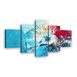 Abstract Red and Blue Canvas Wall Art