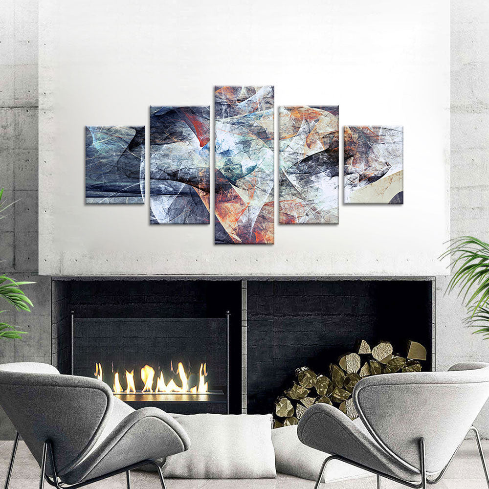 Abstract Soft Color Texture Canvas Wall Art.