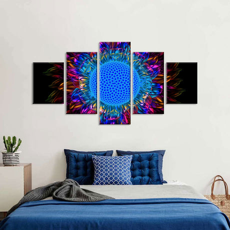 Abstract Sunflower Petal Canvas Wall Art