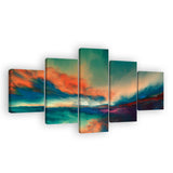 Abstract Sunset Clouds Canvas Wall Art