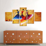 Abstract Ballet Dancers Canvas Wall Art