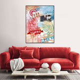 Abstract Tiger Collage Art Graffiti Canvas Wall Art