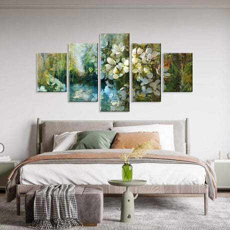 Abstract Wildflowers Canvas Wall Art