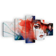 Abstract Woman with Rose Illustration Canvas Wall Art