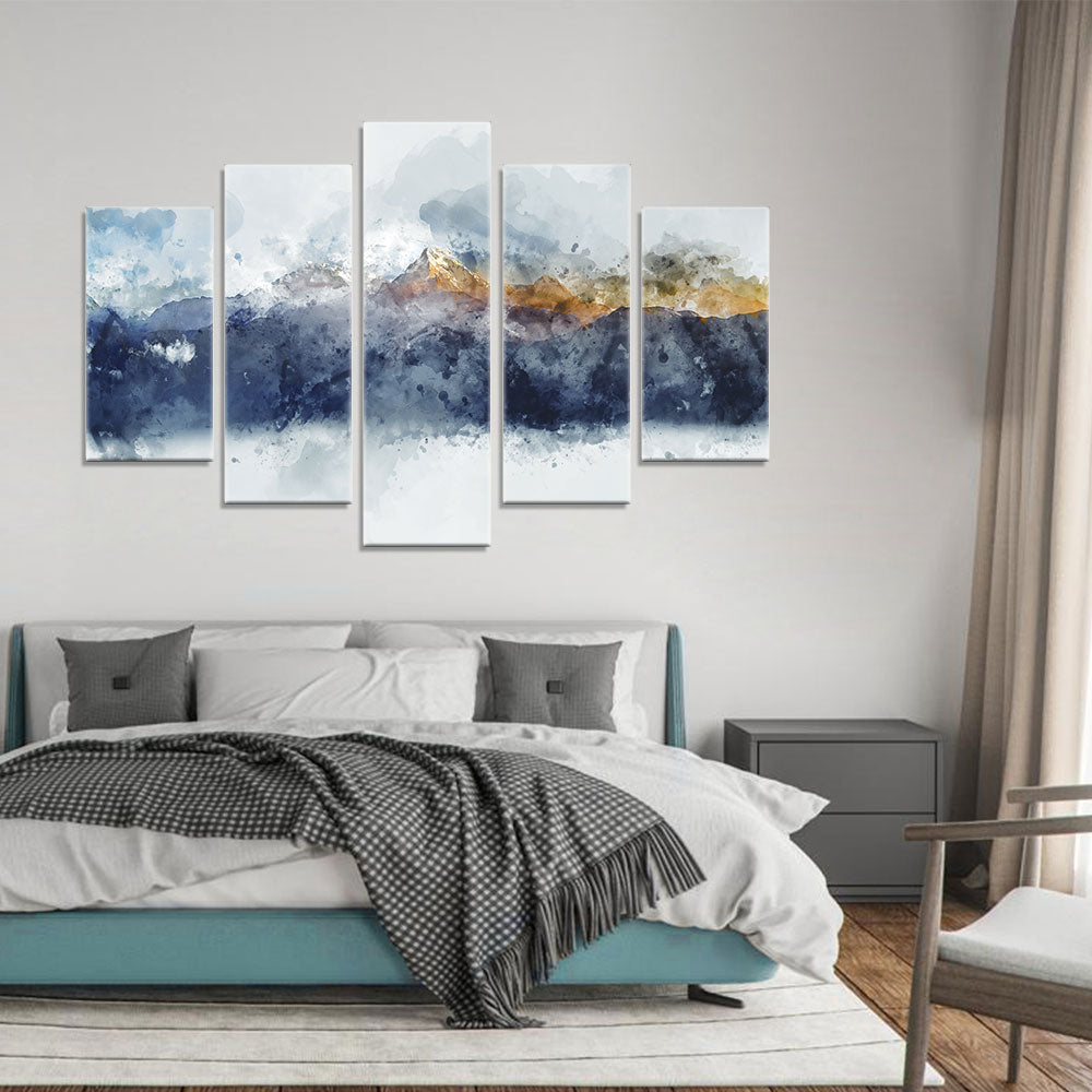 Mountain Ranges in Morning Light as a canvas wall art