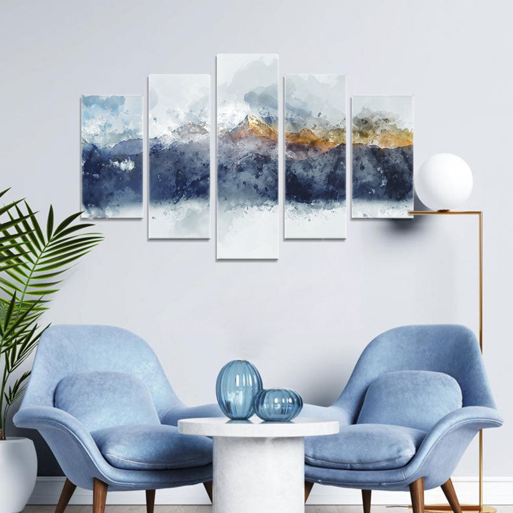 Mountain Ranges in Morning Light as a canvas wall art