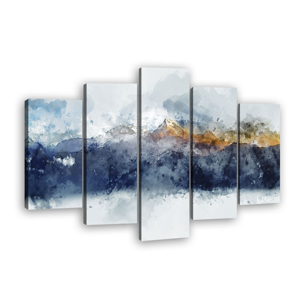 Mountain Ranges in Morning Light as a canvas wall art