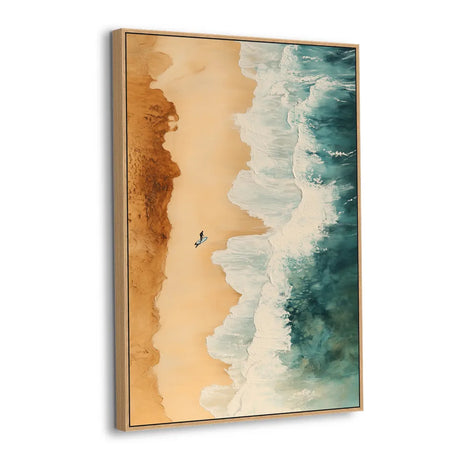 Aerial Beach Canvas Wall Art