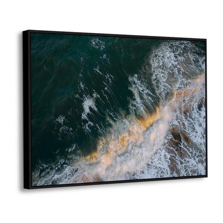 Aerial Ocean Surge Canvas Wall Art