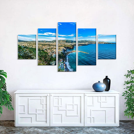 Amalfi Coast Shoreline Canvas Wall Art