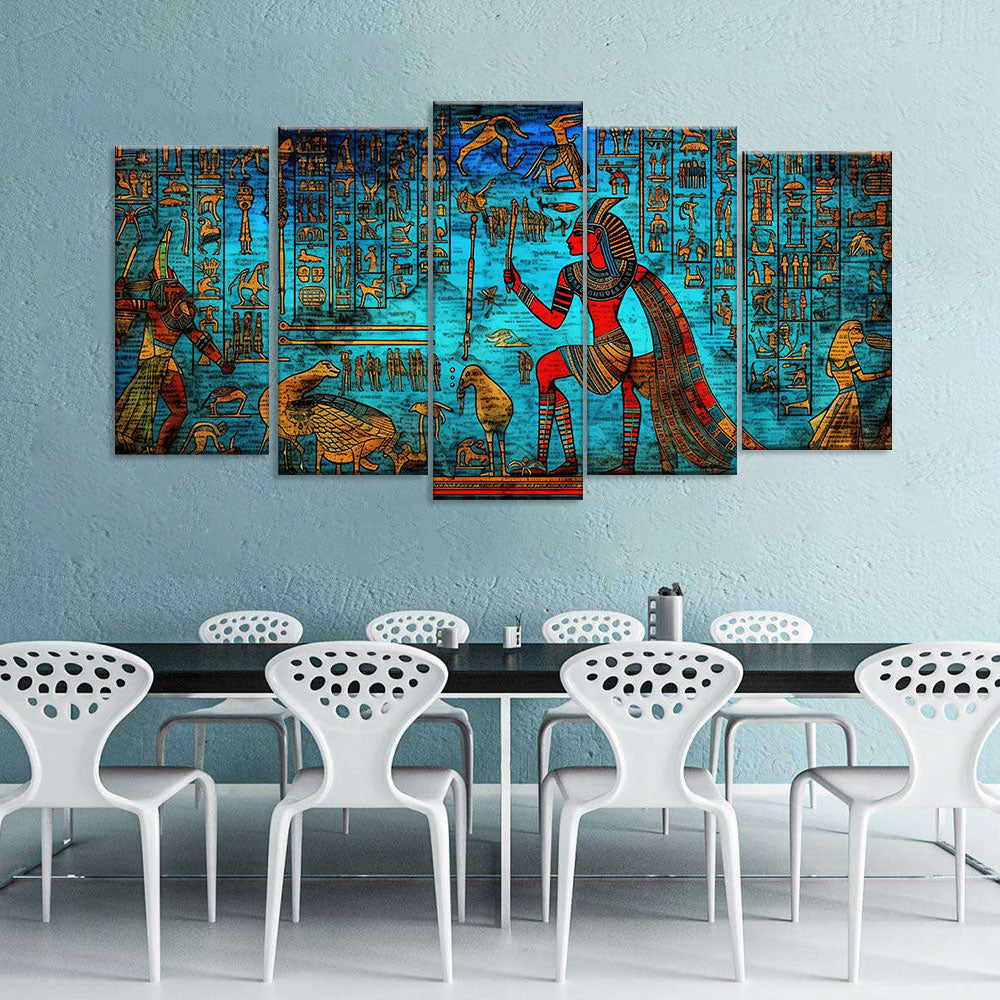 Ancient Egypt with this exciting Hieroglyphics Canvas Wall Art