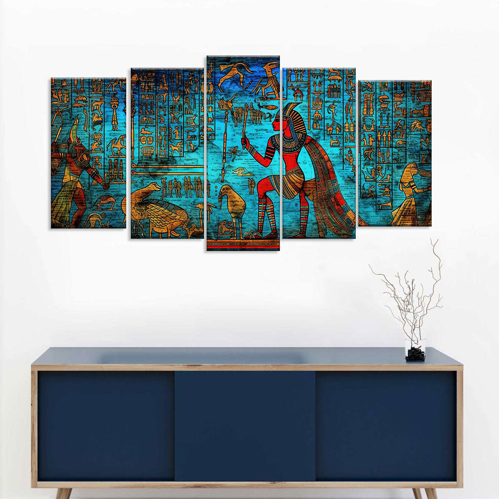 Ancient Egypt with this exciting Hieroglyphics Canvas Wall Art