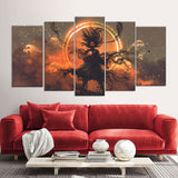 Angry Sorcerer Of Evil Spirits Canvas Wall Art