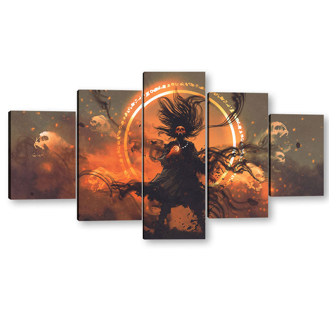 Angry Sorcerer Of Evil Spirits Canvas Wall Art