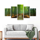 Bamboo Forest Trail Kyoto Canvas Wall Art