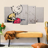 Banksy Charlie Brown Canvas Wall Art