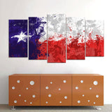 Banksy Flag Of Texas Canvas Wall Art