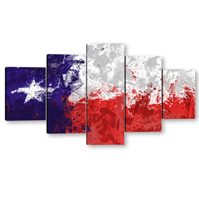 Banksy Flag Of Texas Canvas Wall Art