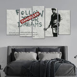 Banksy Follow Your Dreams Cancelled Canvas Wall Art