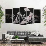 Banksy Hoodie With Knife Canvas Wall Art