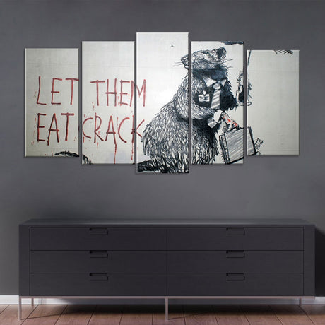 Banksy Let Them Eat Crack Canvas Wall Art