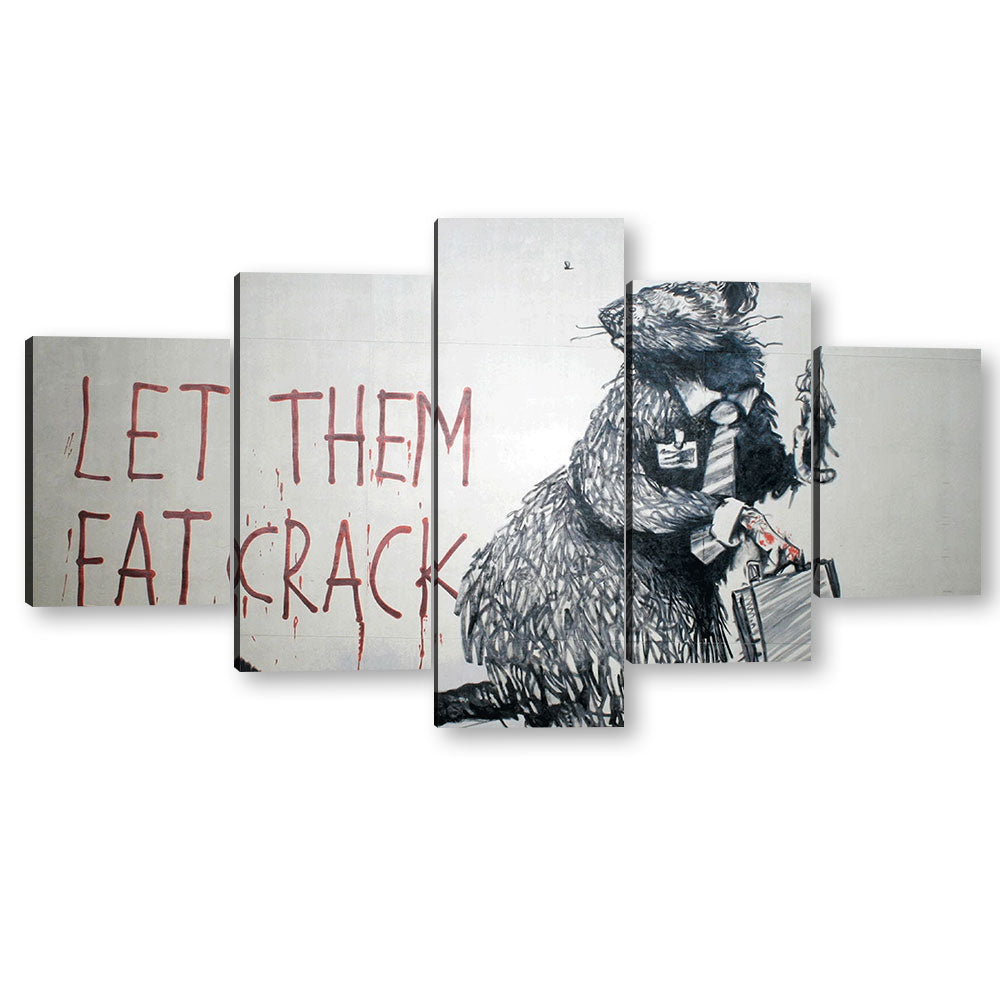 Banksy Let Them Eat Crack Canvas Wall Art