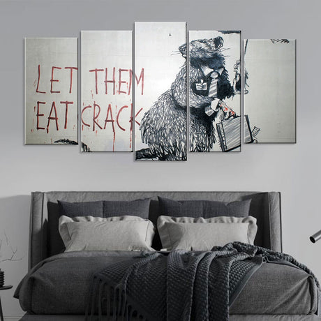 Banksy Let Them Eat Crack Canvas Wall Art