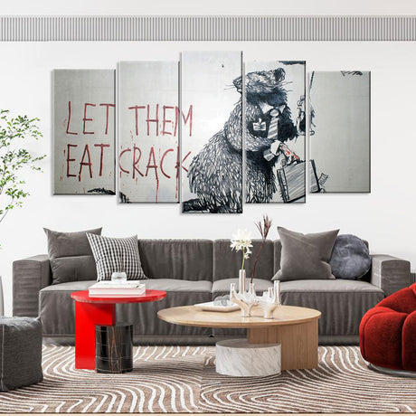 Banksy Let Them Eat Crack Canvas Wall Art