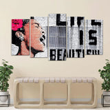 Banksy Life Is Beautiful Canvas Wall Art