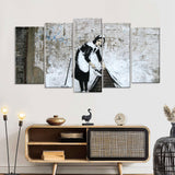 Banksy Maid Sweeping Canvas Wall Art