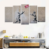 Banksy No Ball Games Canvas Wall Art