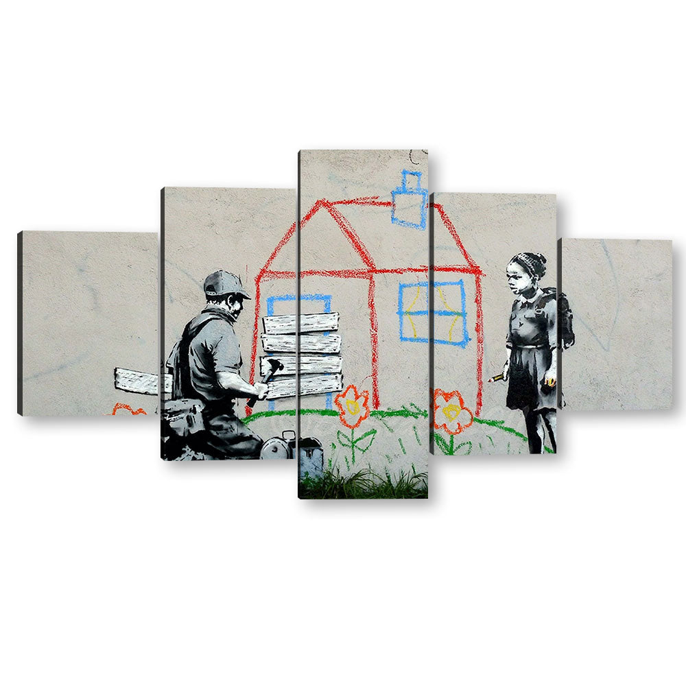 Banksy Playhouse Print Canvas Wall Art