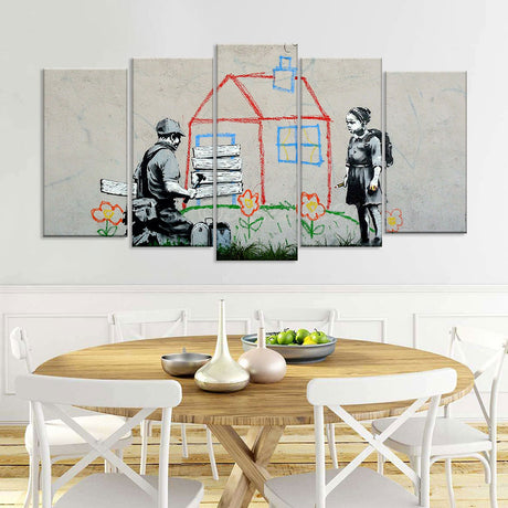 Banksy Playhouse Print Canvas Wall Art