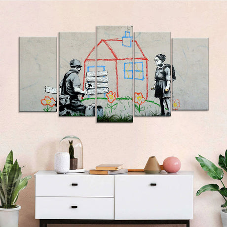 Banksy Playhouse Print Canvas Wall Art