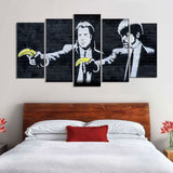 Banksy Pulp Fiction Bananas Canvas Wall Art