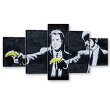 Banksy Pulp Fiction Bananas Canvas Wall Art