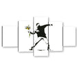 Banksy Rage Flower Thrower Canvas Wall Art