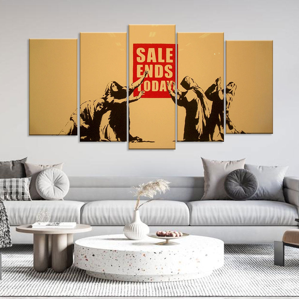 Banksy Sale Ends Today Canvas Wall Art