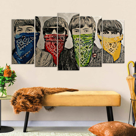 Banksy The Beatles Canvas Wall Art