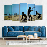 Banksy Trolley Hunters Canvas Wall Art