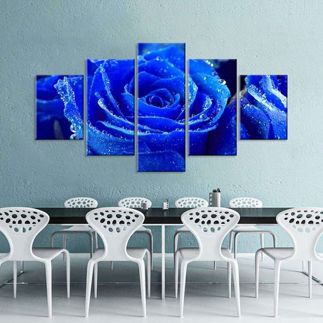 Beautiful Dark Blue Rose Canvas Wall Art