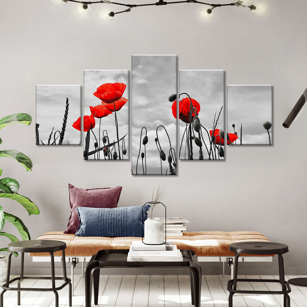 Red Poppies Canvas Wall Art