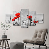 Red Poppies Canvas Wall Art