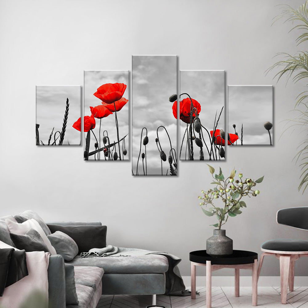 Red Poppies Canvas Wall Art