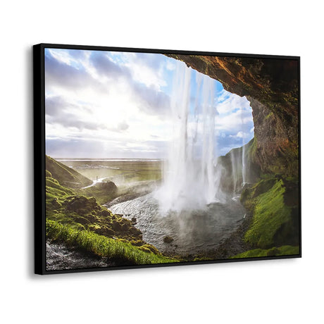 Behind the Falls - Seljalandsfoss Canvas Wall Art