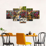 Canvas Wall Art – "Bicycles and Flowers in Amsterdam"