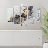 Black Gold Marble Abstract Canvas Wall Art