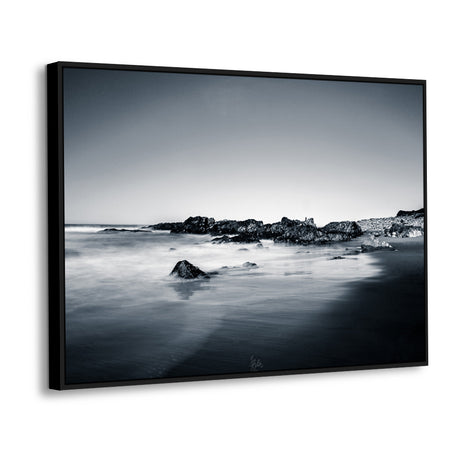 Black And White Coastal Serenity Canvas Wall Art