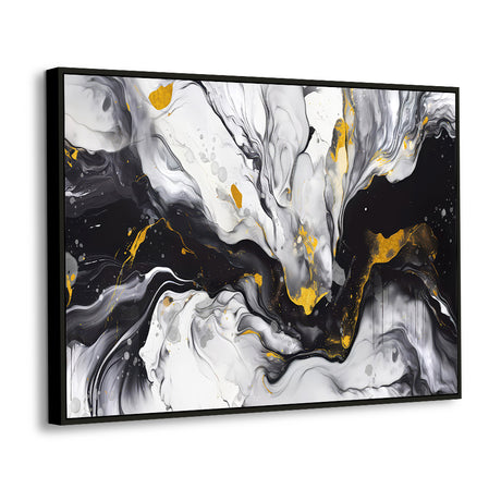 Black & Gold Marble – Luxurious Modern Painting Canvas Wall Art
